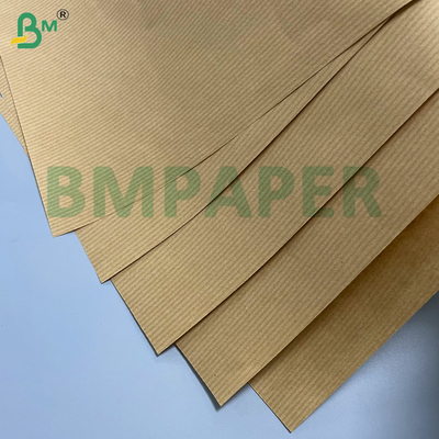 60 grammes de papier cadeau Kraft à rayures brunes Finition brillante unilatérale Durabilité supérieure haute résistance