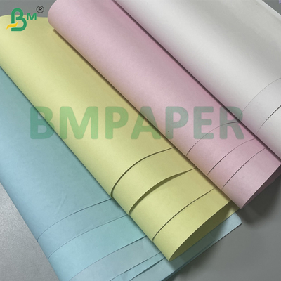 60 grammes Jaune / Vert / Rose papier de copie sans carbone CB / CFB / CF rouleaux 20lb avec image noire
