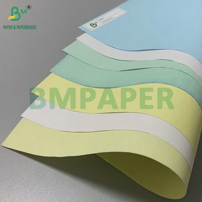 Jaune bleu 55 gm 60 gm papier vierge sans carbone pour reçu