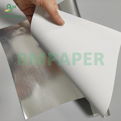 Papier argenté 55gsm 70gsm, papier métallique à dos blanc pour emballage de cigarettes et de thé