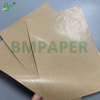 Papier kraft brun strié 1 face couchée machine 60g pour sachets