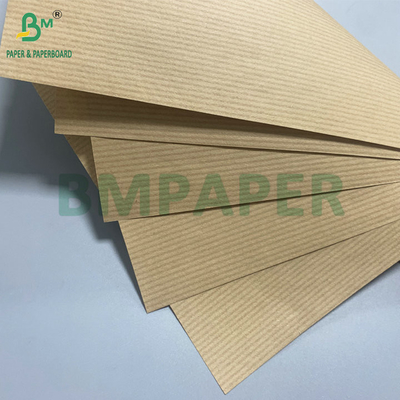Bande de pâte à bois rayée 60gsm 70gsm Papier kraft brun rouge pour papier de doublure de carton