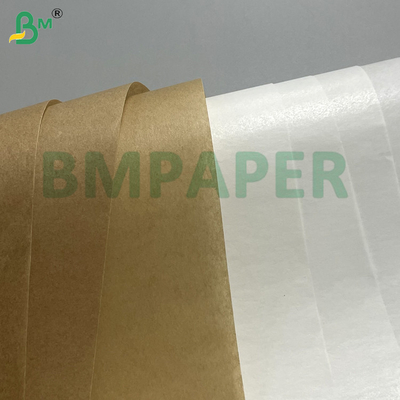 40g 45g 50g Papier sulfurisé blanc et brun, imperméable et résistant à l'humidité, avec revêtement silicone double face, pour emballage alimentaire, compatible micro-ondes