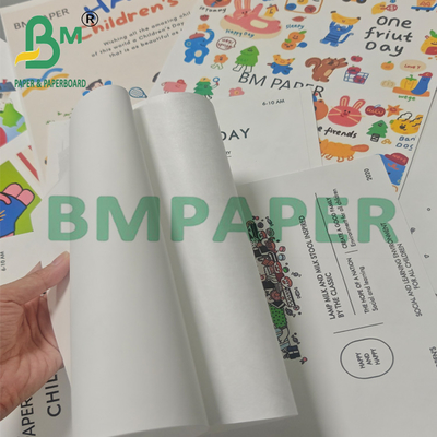 55g 1056D Papier imprimable à l'épreuve de l'humidité blanc pour étiquettes et étiquettes