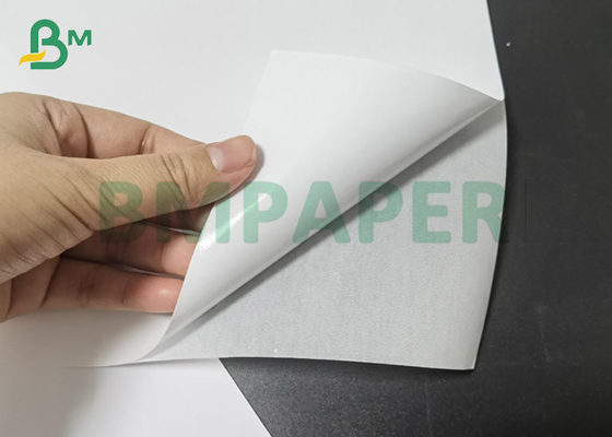 Feuille auto-adhésive blanche extérieure à haute brillance de papier de l'autocollant 80gsm de grand format