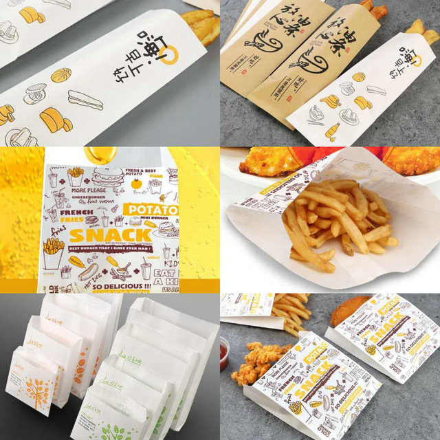 Livre blanc de Papier d'emballage de la catégorie 120GSM comestible avec la taille adaptée aux besoins du client pour envelopper les pommes frites