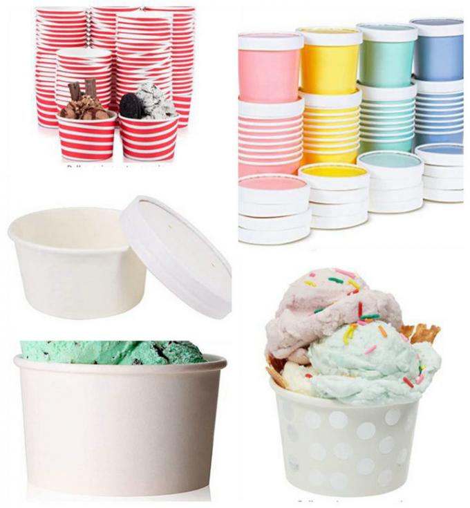 papier couché par PE imprimable de la catégorie 250gsm comestible pour des tasses et des couvercles de crème glacée