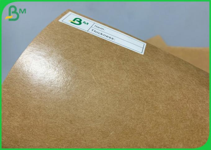 Papier 270gsm de Brown emballage de catégorie comestible avec du PE 15gsm enduit pour la boîte sèche à nourriture