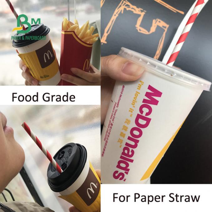 Le papier blanc biodégradable Straw Making 60gsm de 120g emballage colorent Rolls de papier Le papier blanc biodégradable Straw Making 60gsm de 120g emballage colorent Rolls de papier