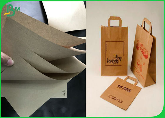Papier d'emballage biodégradable de catégorie comestible de 40gsm 50gsm 60gsm Brown pour la nourriture Pakages de rue