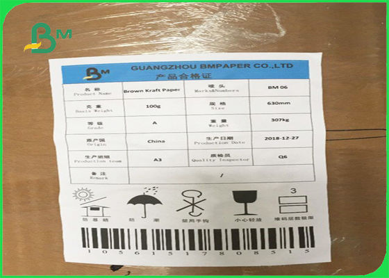 GV de papier de revêtement de Papier d'emballage de pulpe réutilisé par couleur de Brown approuvé dans les feuilles ou une Rolls