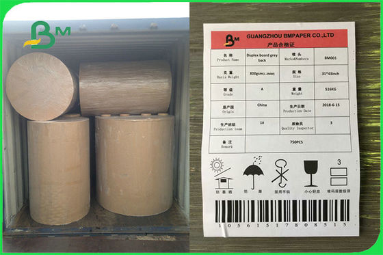 Réutilisé un panneau blanc enduit de duplex de dos de gris de côté pour la caisse d'emballage FSC