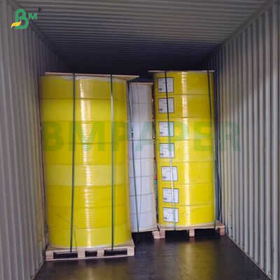 Blanc Bleu Jaune 78-85g Papyrus de copie sans carbone 214mm 305mm 650mm En rouleau