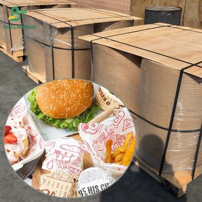 Papier sulfurisé blanchi de qualité alimentaire 40 g/m² 45 g/m² 50 g/m² pour emballage de hamburger