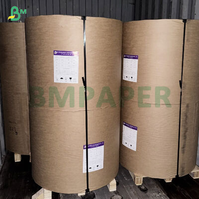 One Side Glossy Long Fiber Machine Glazed Striped Kraft Paper For Packing 
