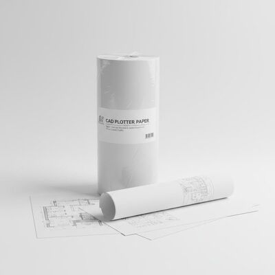 80gm Ingénierie CAD Plotter Rouleaux de papier 1,7m*100m 2 pouces noyau
