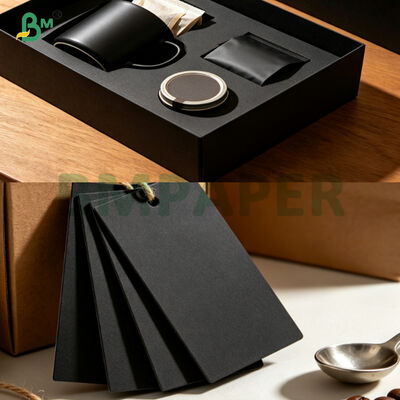 Pâte de bois vierge mat de haute rigidité carton noir 250g pour emballage haut de gamme