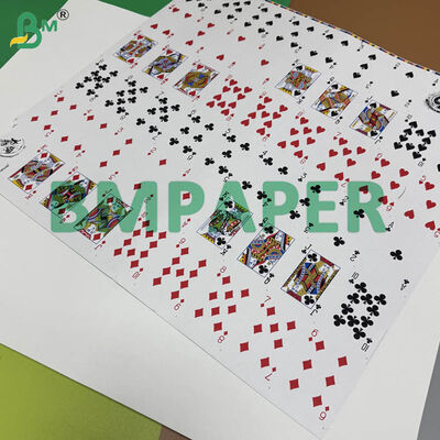 320g de jeu de cartes avec finition texturée en lin, feuilles centrales bleues opaques 52x71cm