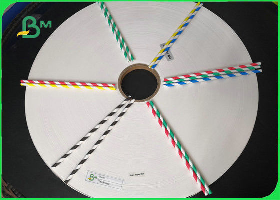 Papier pour pailles à boire de couleurs imprimées personnalisées pour pailles à café